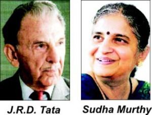 JRD Tata and Sudha Murthy